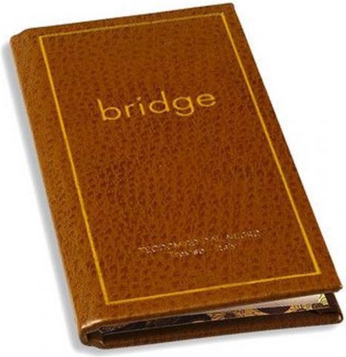 scoreboekje Bridge 70 paginas leer bruin