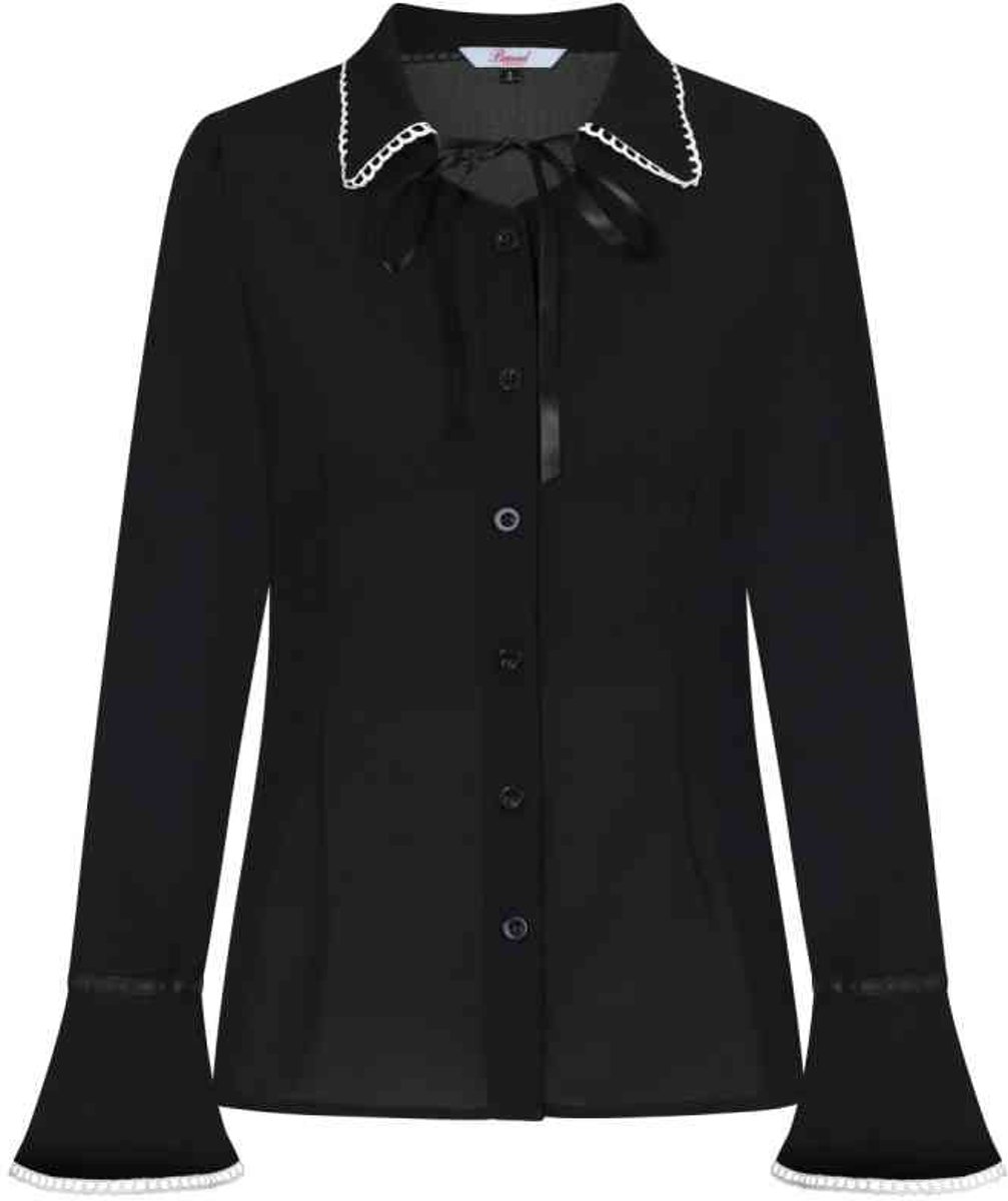 Dancing Days Blouse -L- CAROLINE Zwart