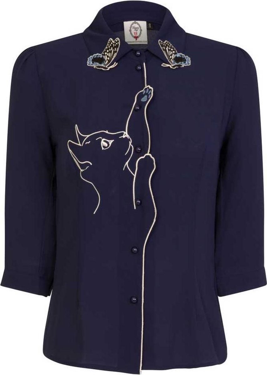 Dancing Days Blouse -L- Snow Bird Blauw