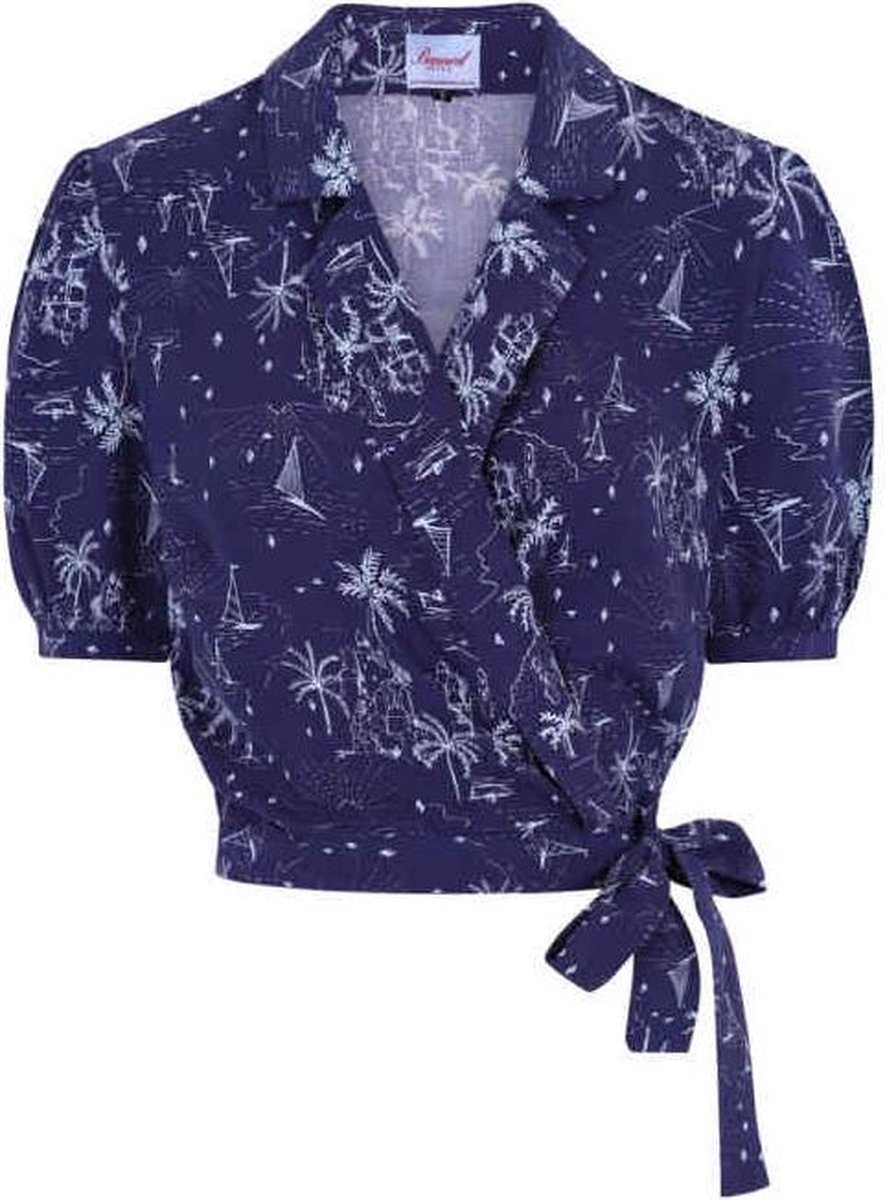 Dancing Days Blouse -M- SANTORINI DREAMS Blauw