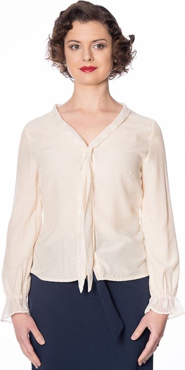 Dancing Days Blouse -XL- THE BETTY RUFFLE Creme