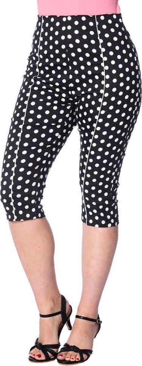 Dancing Days Capri broek -2XL- POLKA LOVE Zwart