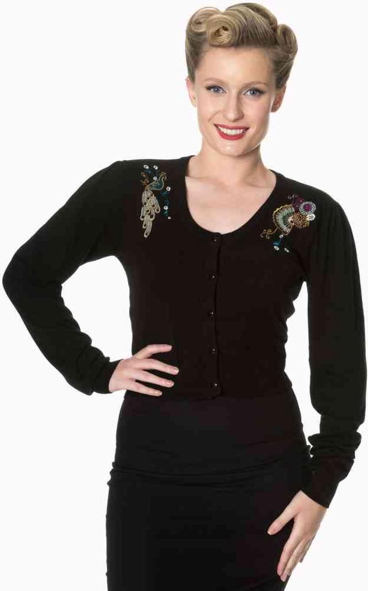 Dancing Days Cardigan -2XL- Proud Peacock Zwart