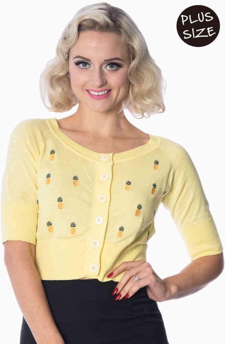 Dancing Days Cardigan -3XL- PINEAPPLE Geel