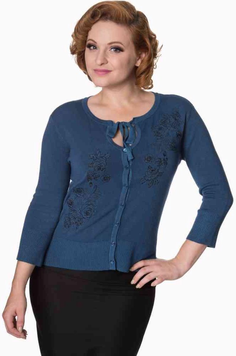 Dancing Days Cardigan -L- DELILAH Blauw