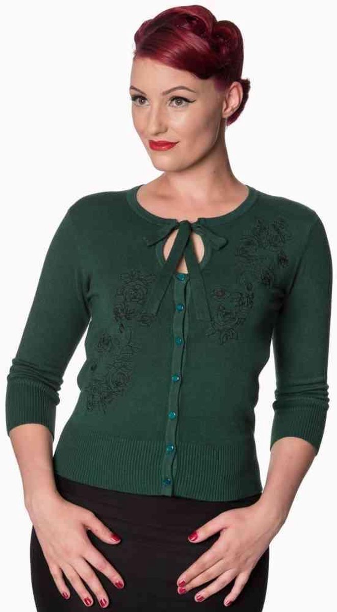 Dancing Days Cardigan -L- DELILAH Groen