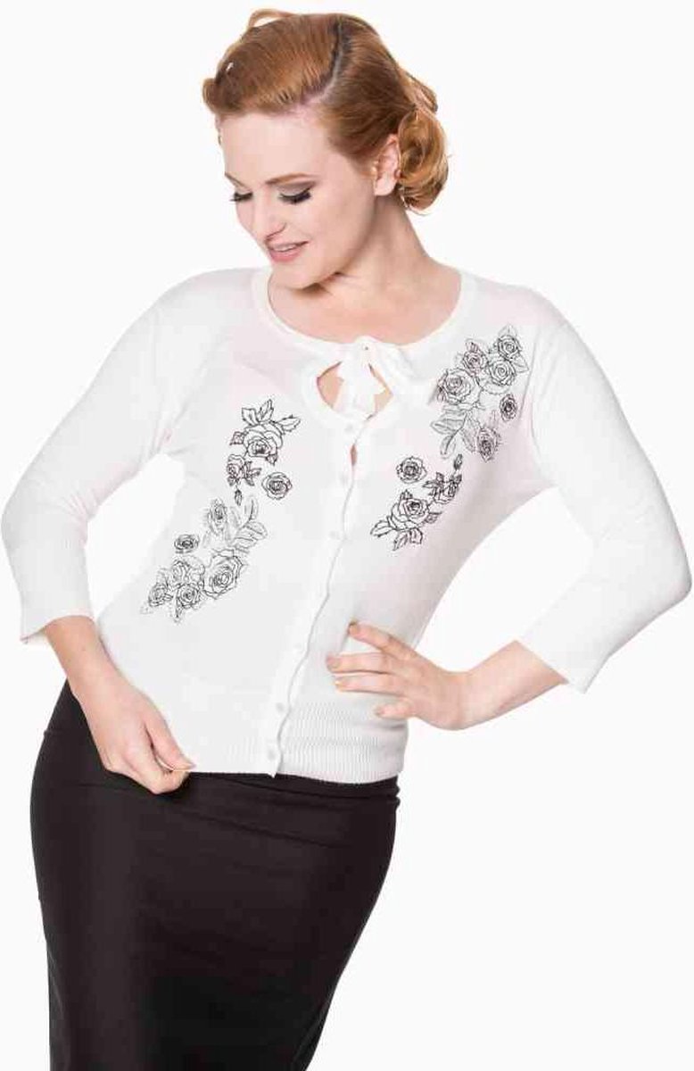 Dancing Days Cardigan -L- DELILAH Wit