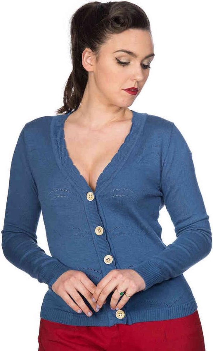 Dancing Days Cardigan -L- JUNE Blauw