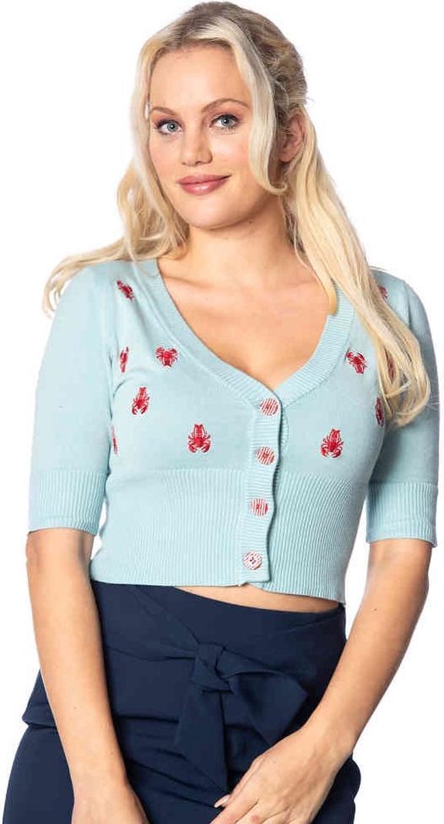 Dancing Days Cardigan -L- PINCH ME LOBSTER Blauw