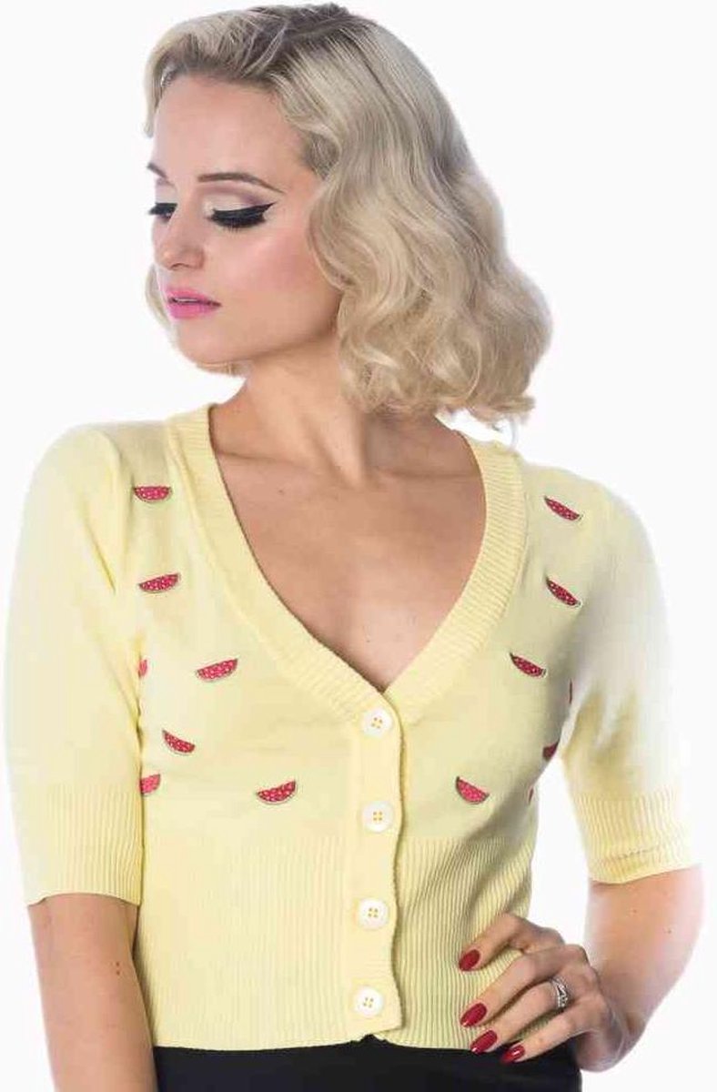 Dancing Days Cardigan -L- WATERMELON Geel