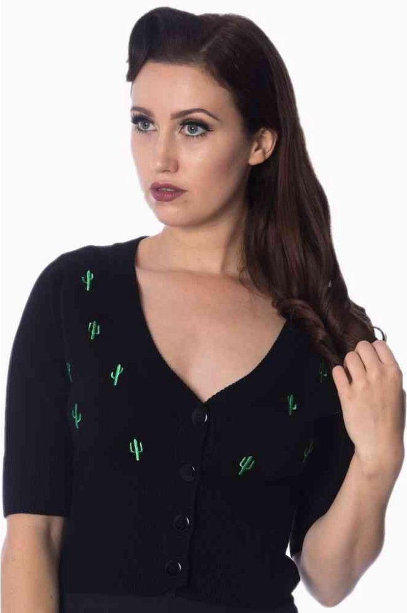 Dancing Days Cardigan -M- CACTUS Zwart