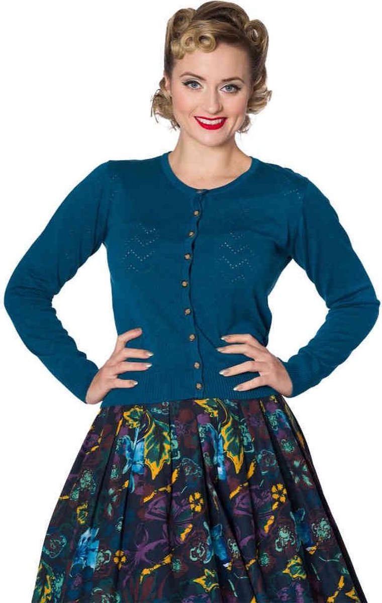 Dancing Days Cardigan -M- PIONTELLE KNIT Blauw