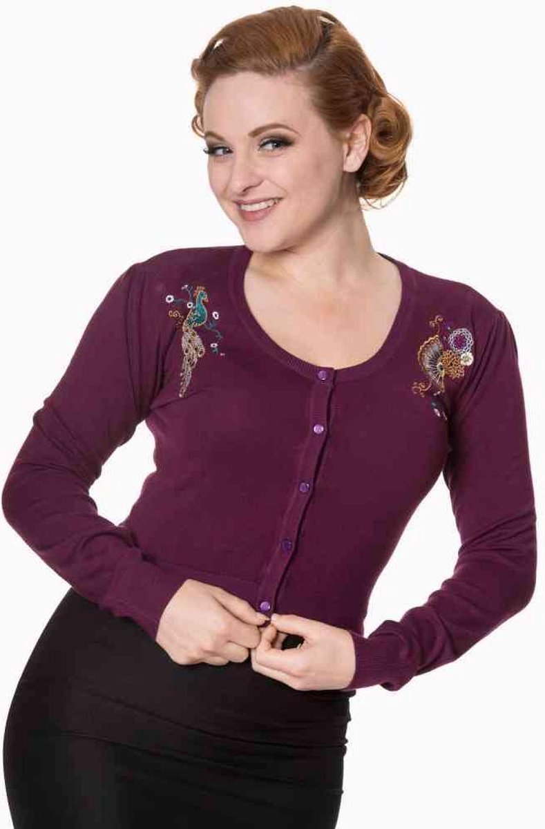 Dancing Days Cardigan -M- PROUD PEACOCK Paars