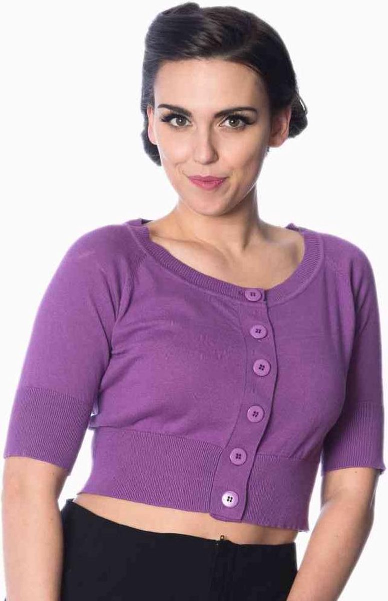 Dancing Days Cardigan -S- Raven Paars