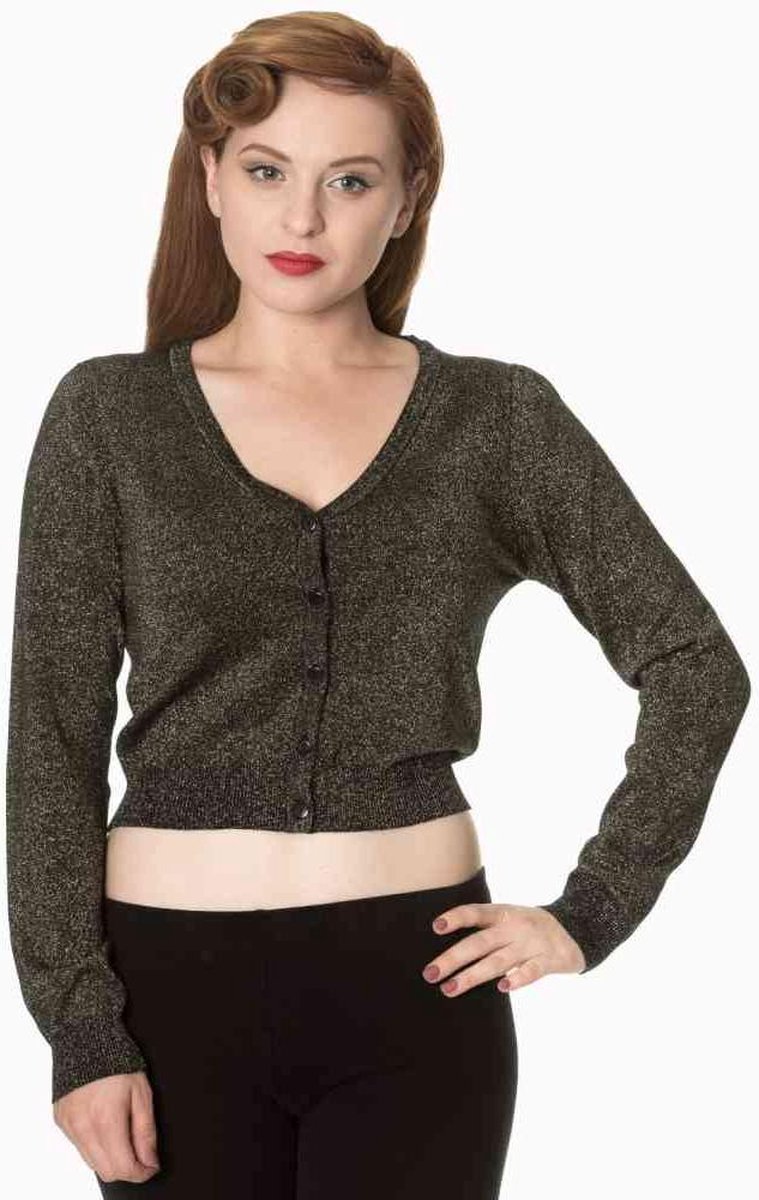 Dancing Days Cardigan -XL- A STARRY NIGHT Goudkleurig