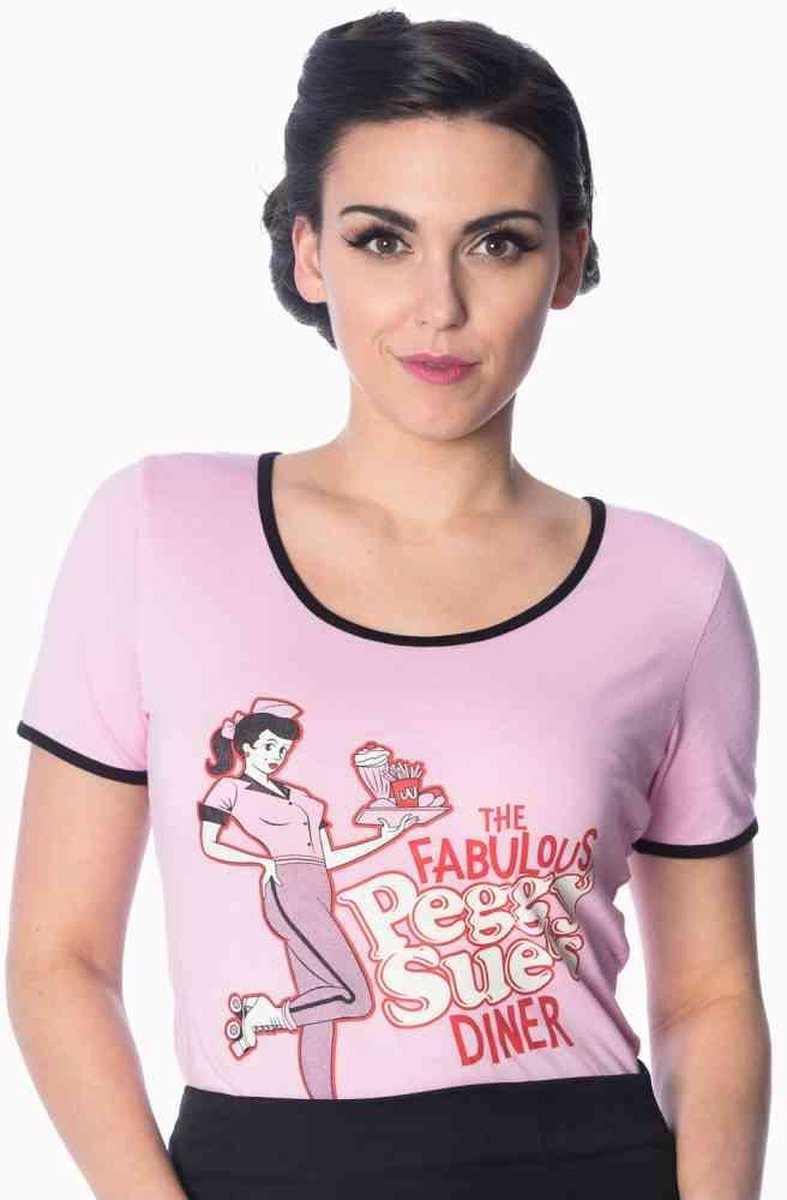 Dancing Days Dames Tshirt -L- DINER Roze