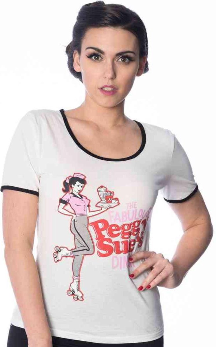 Dancing Days Dames Tshirt -L- DINER Wit