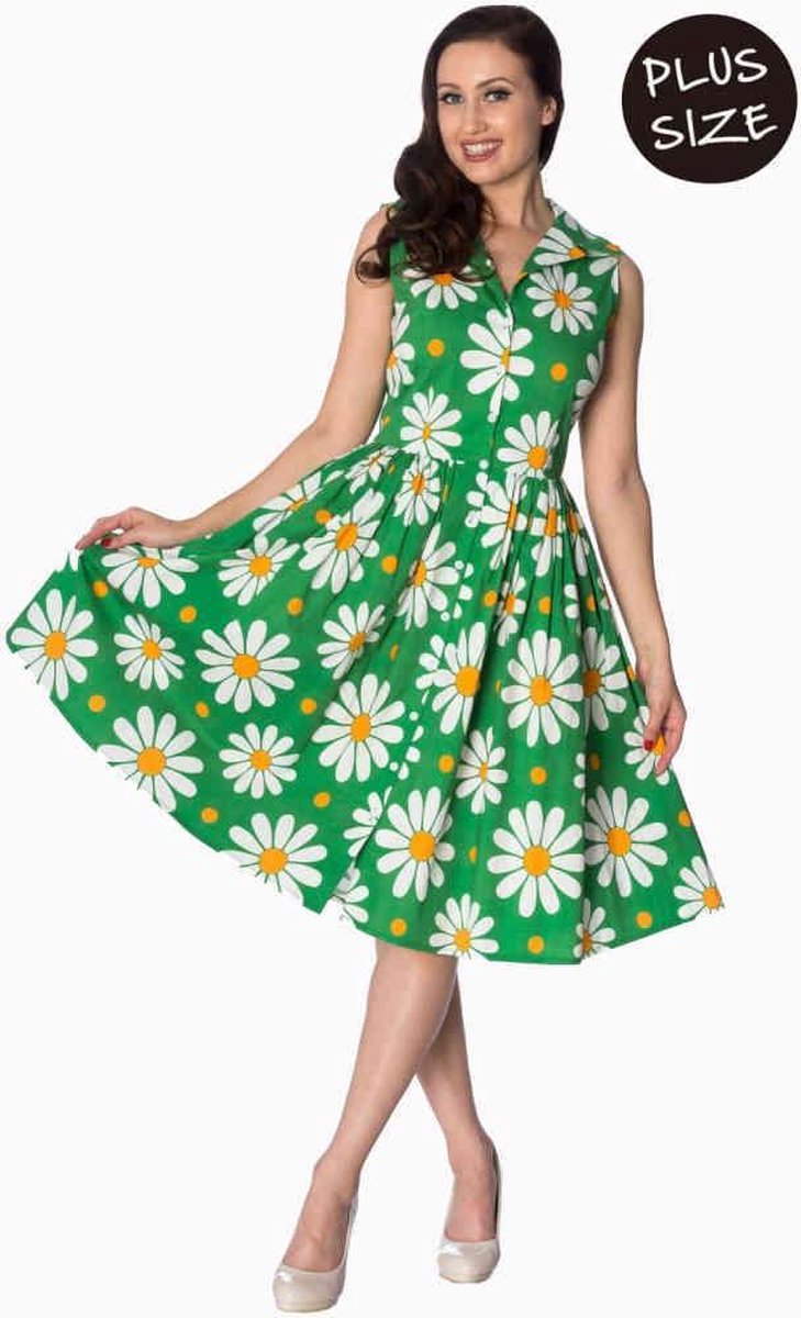 Dancing Days Flare jurk -3XL- CRAZY DAISY Groen