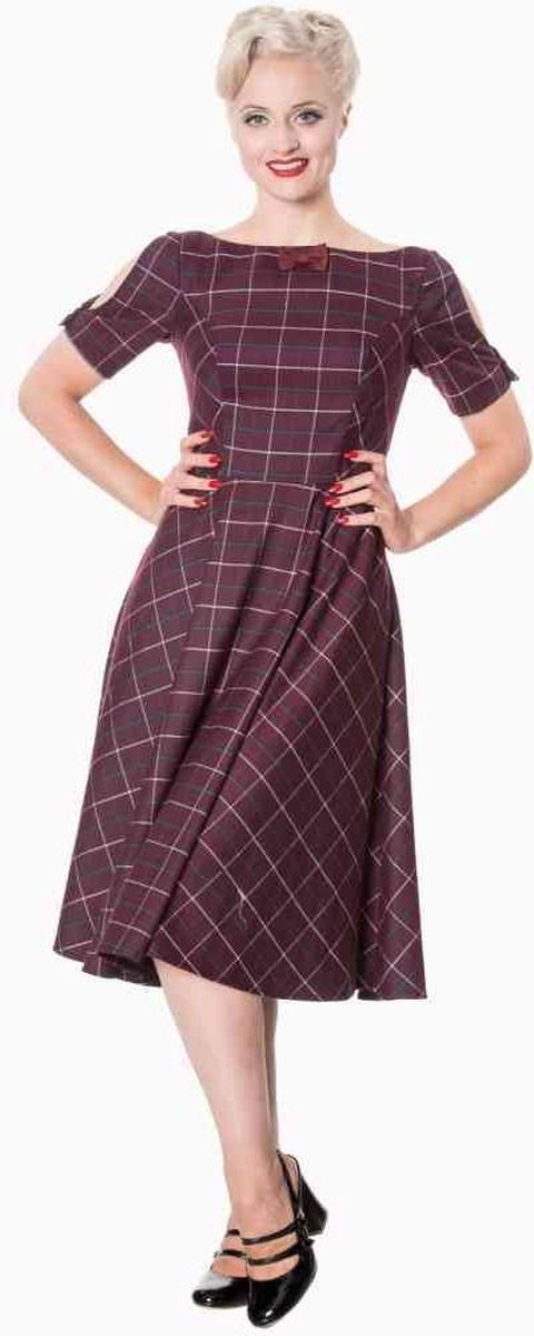 Dancing Days Flare jurk -XL- Eliza Ruitjes Bordeaux rood