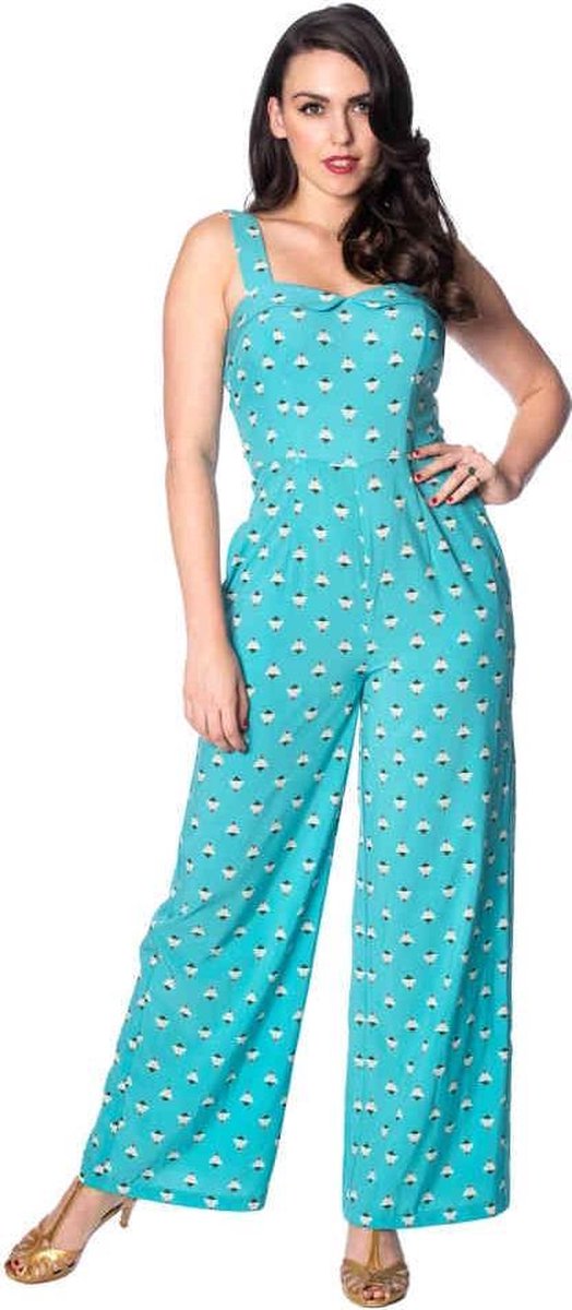 Dancing Days Jumpsuit -L- GEO Blauw