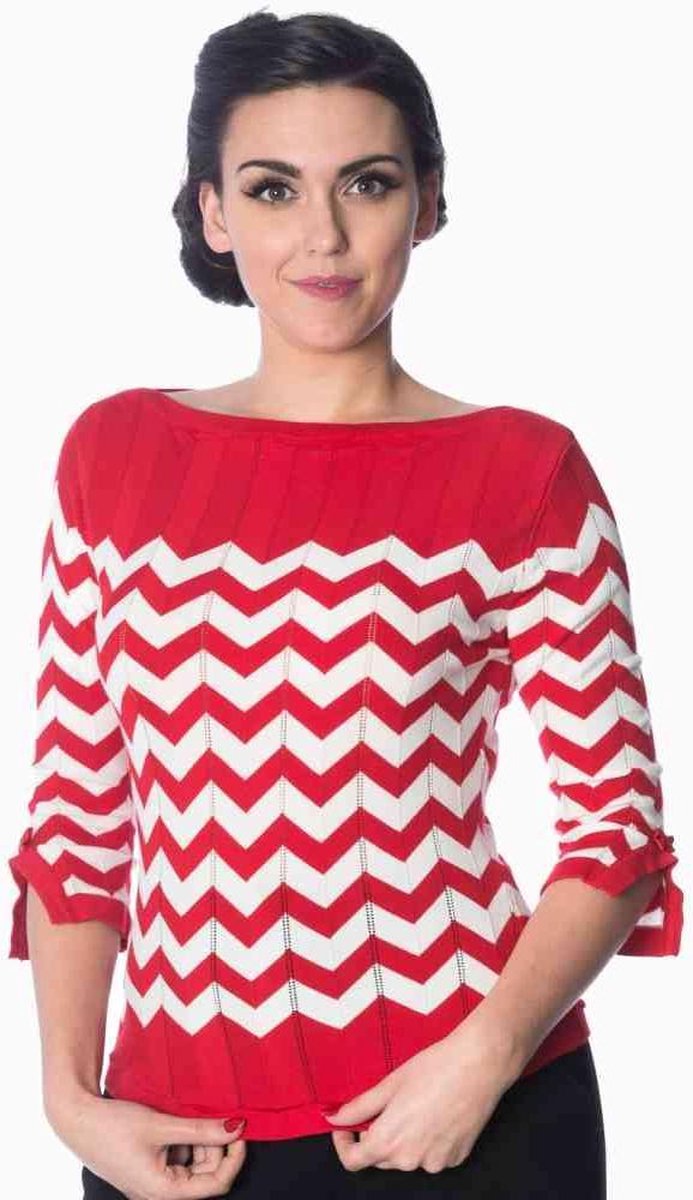 Dancing Days Longsleeve top -2XL- Vanilla Rood