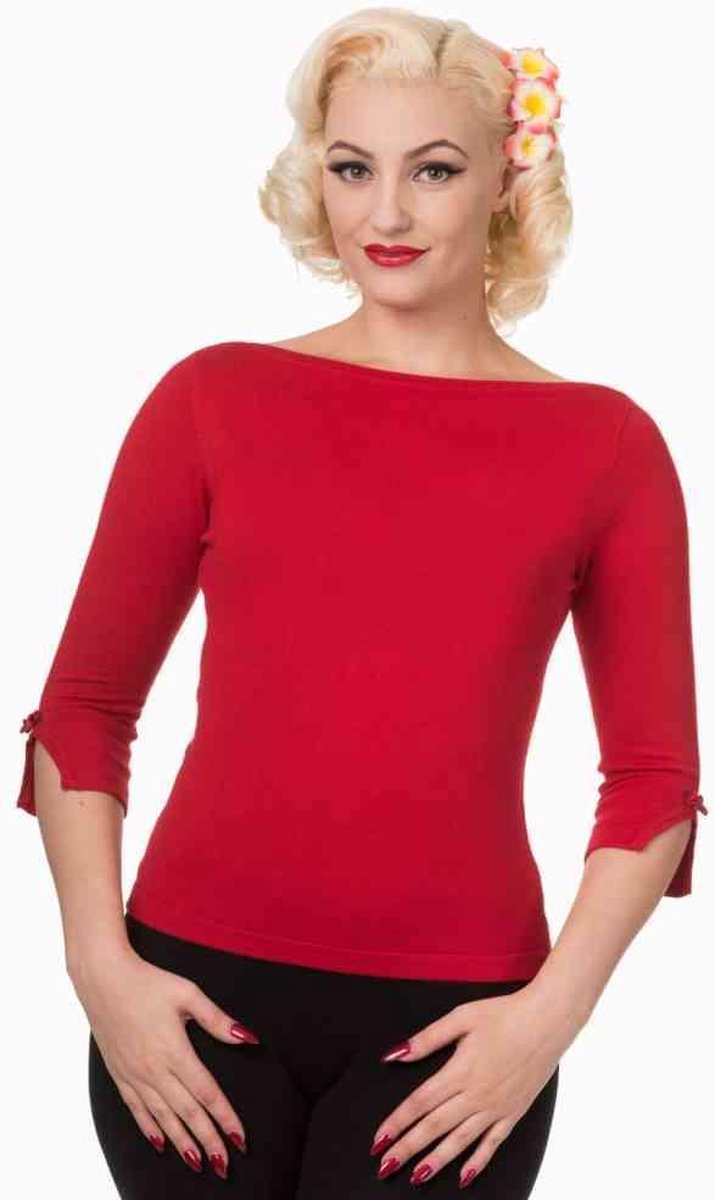 Dancing Days Longsleeve top -L- ADDICTED Rood