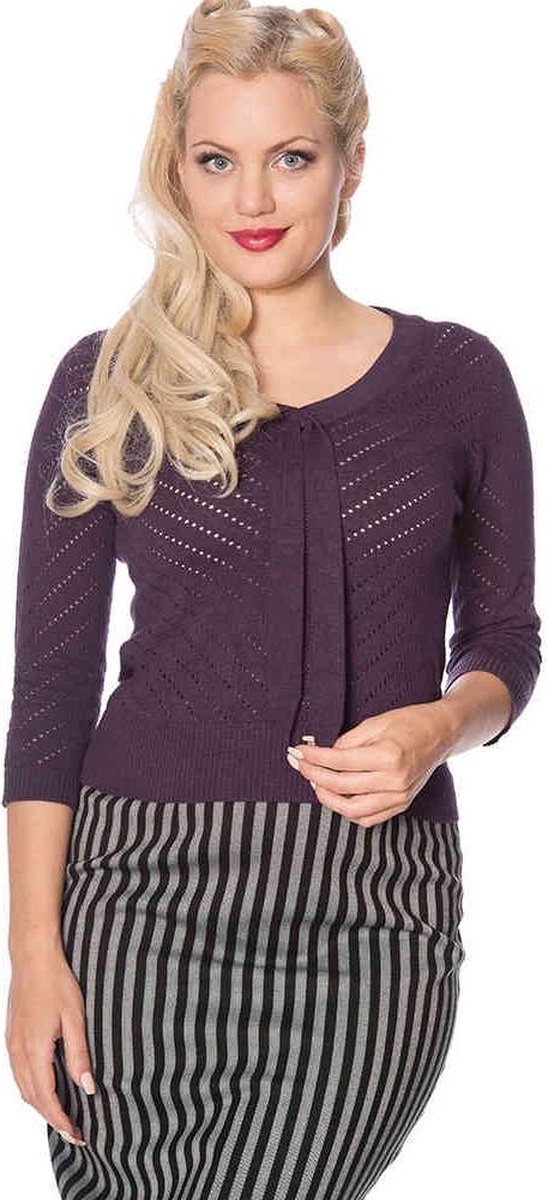 Dancing Days Longsleeve top -L- BELLE BOW PIONTELLE Paars