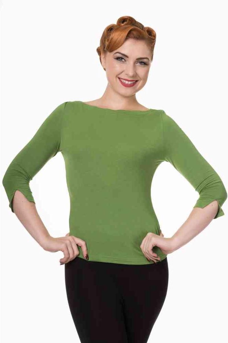 Dancing Days Longsleeve top -L- MODERN LOVE Groen