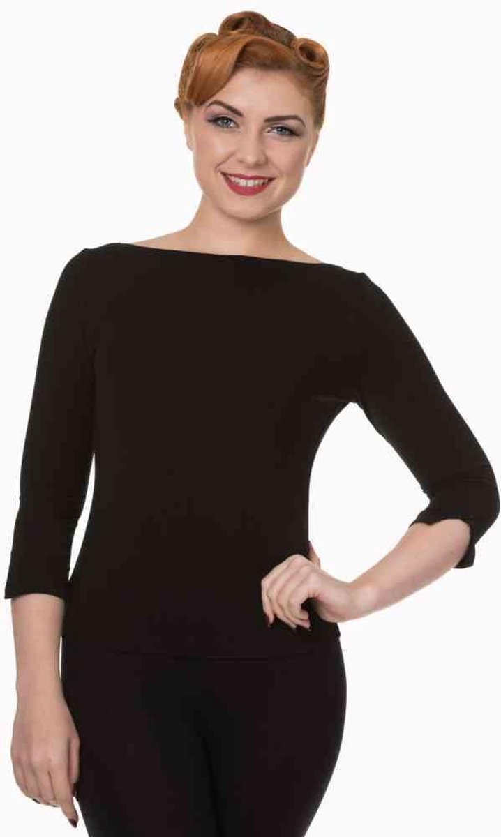 Dancing Days Longsleeve top -S- MODERN LOVE Zwart