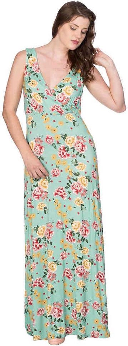 Dancing Days Maxi lange jurk -2XL- ORIENTAL BLOOM Groen