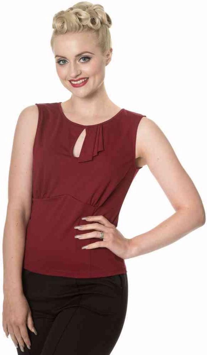 Dancing Days Mouwloze top -2XL- BASIC INSTINCT Rood