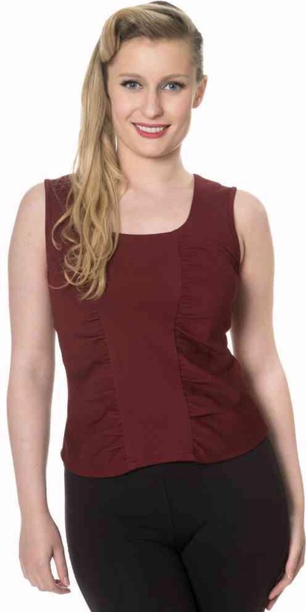 Dancing Days Mouwloze top -XL- HEAD OVER HEELS Rood