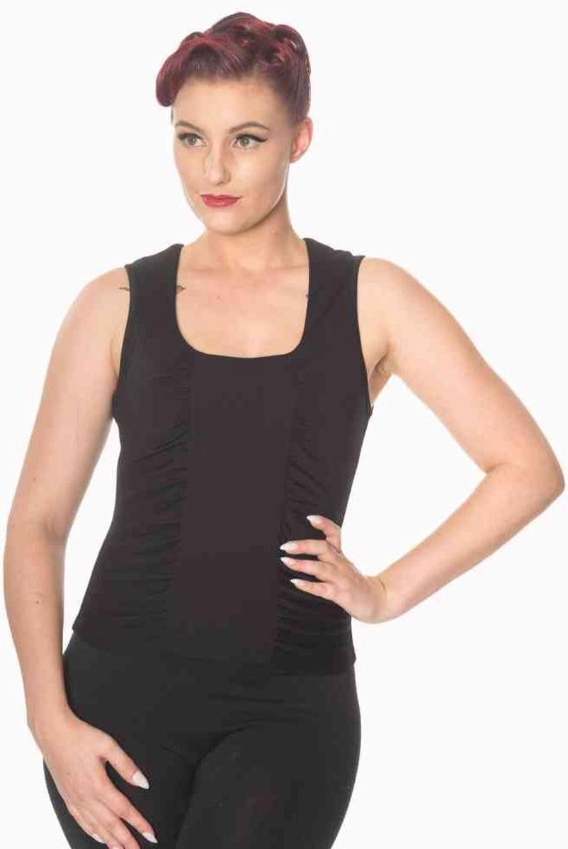 Dancing Days Mouwloze top -XL- HEAD OVER HEELS Zwart