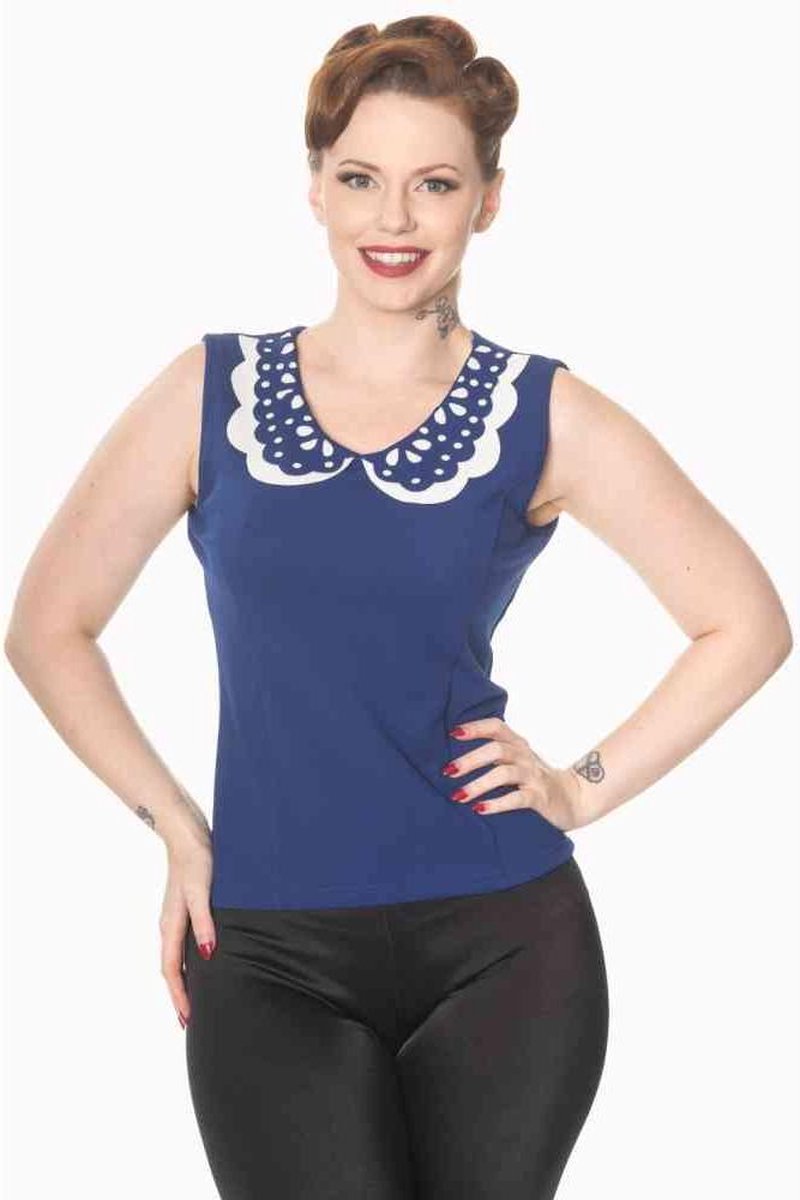 Dancing Days Mouwloze top -XL- NAOMIE Blauw