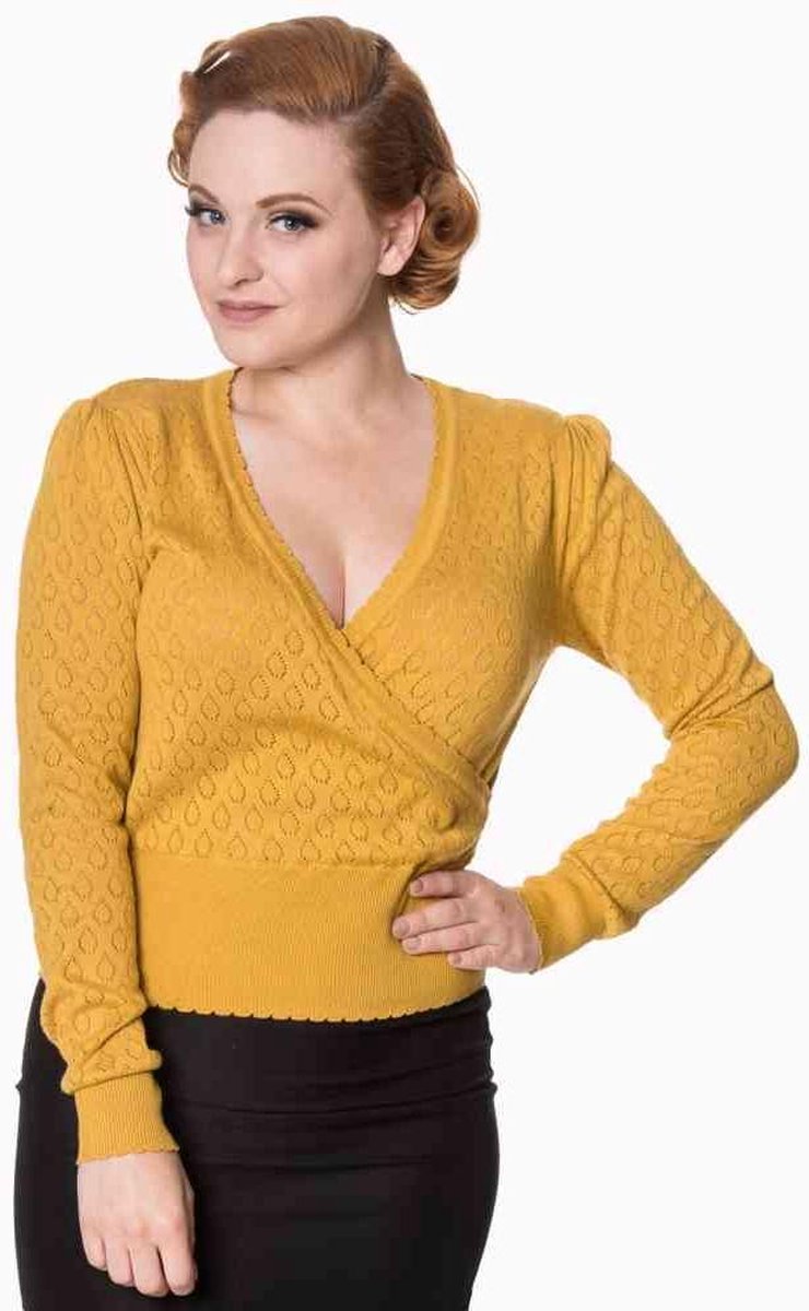 Dancing Days Pullover/trui -2XL- BASIC INSTINCT Geel