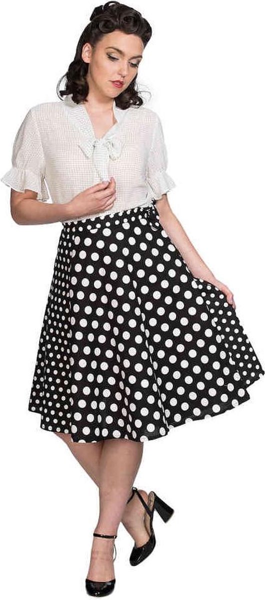 Dancing Days Rok -2XL- POLKA MIX WRAP Zwart