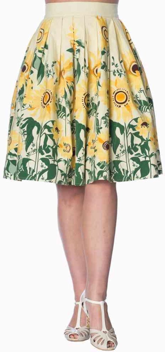 Dancing Days Rok -2XL- SUNFLOWER RETRO Geel