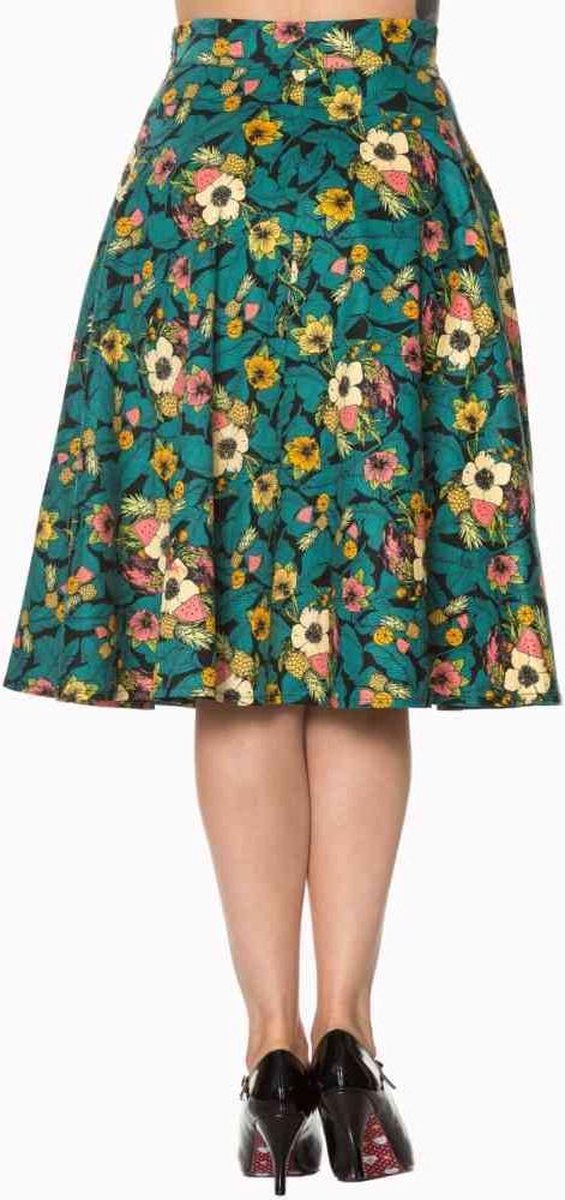 Dancing Days Rok -4XL- Tropical Holiday Groen