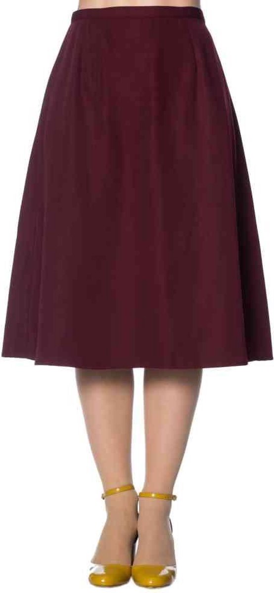 Dancing Days Rok -L- SUE-ELLEN BIAS CUT Bordeaux rood