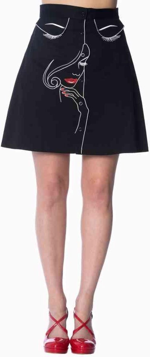 Dancing Days Rok -XL- MODEL FACE Zwart