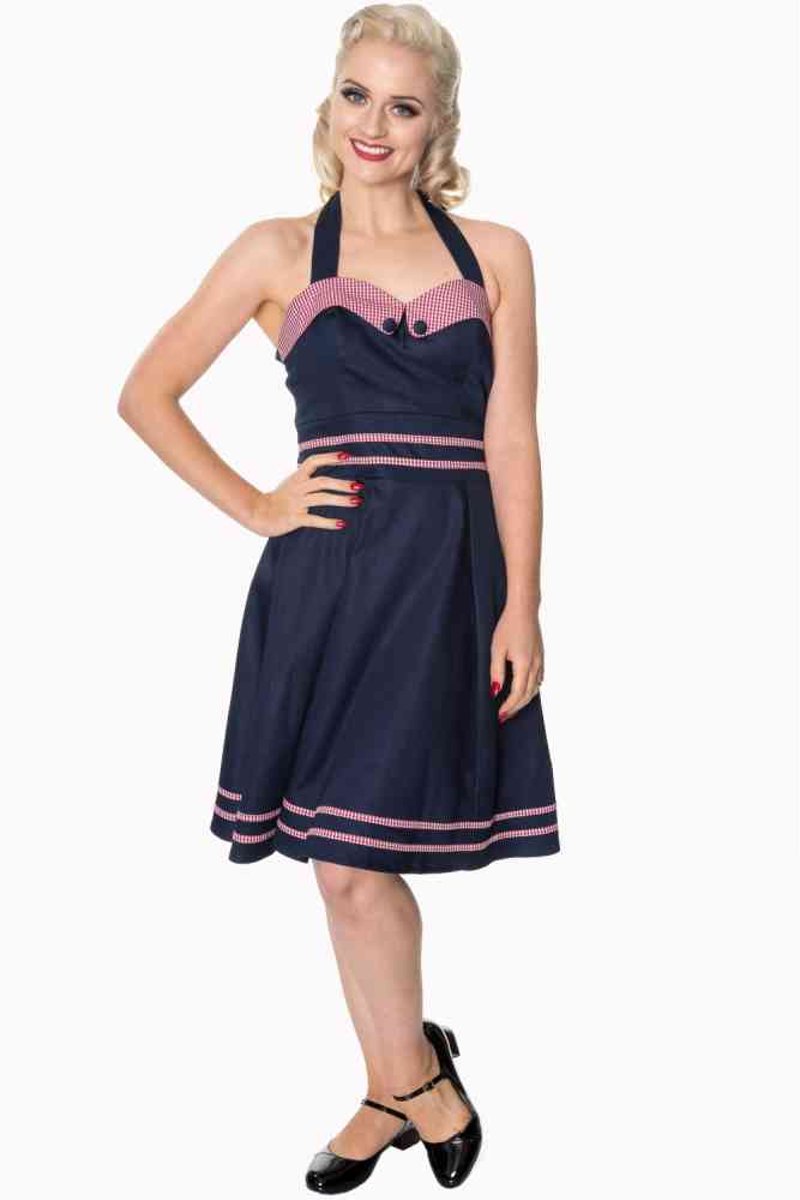 Dancing Days Swing jurk -2XL- JADORE Blauw