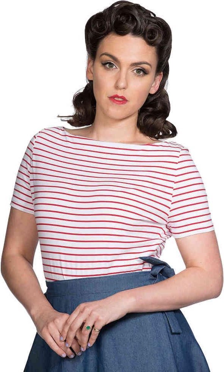 Dancing Days Top -2XL- ITALY SAIL STRIPE Rood