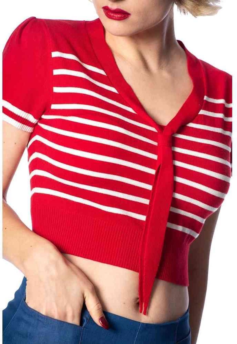 Dancing Days Top -2XL- SAILOR STRIPE Rood