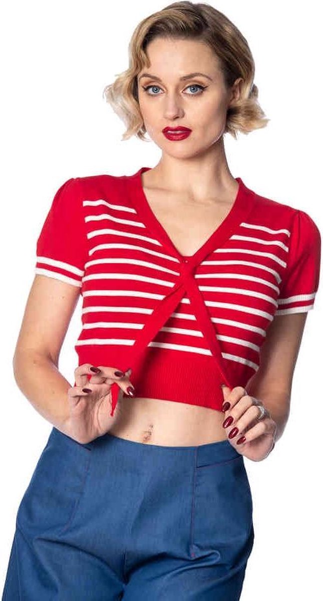 Dancing Days Top -3XL- SAILOR STRIPE Rood