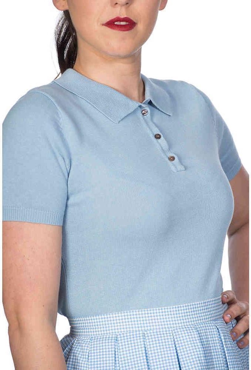 Dancing Days Top -L- SUMMER POLO GIRL Blauw