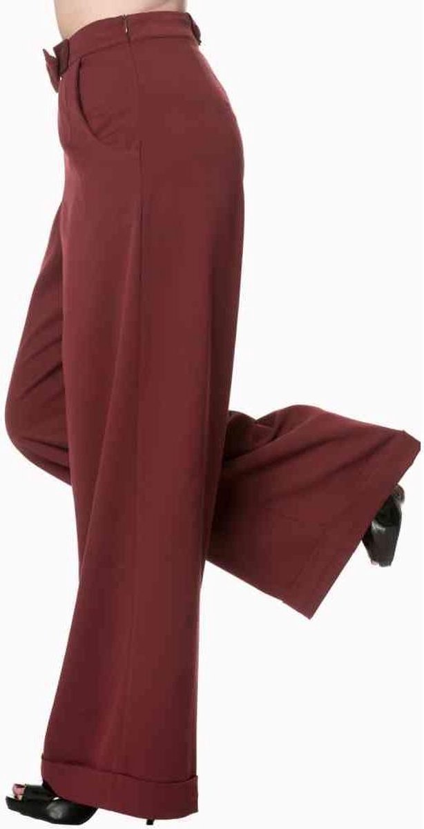 Dancing Days Wijde broek -XS- HIDDEN AWAY Rood