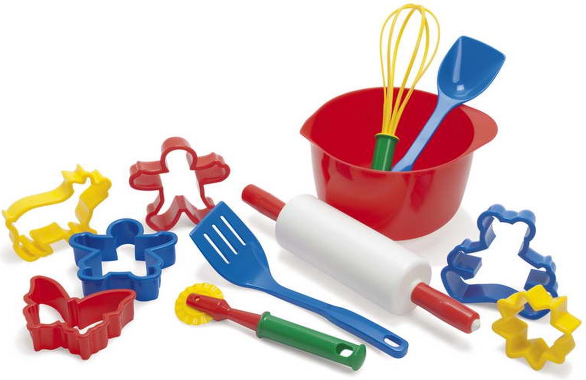   bakset speelgoed 12-delig - educatief keukenspeelgoed multicolor.