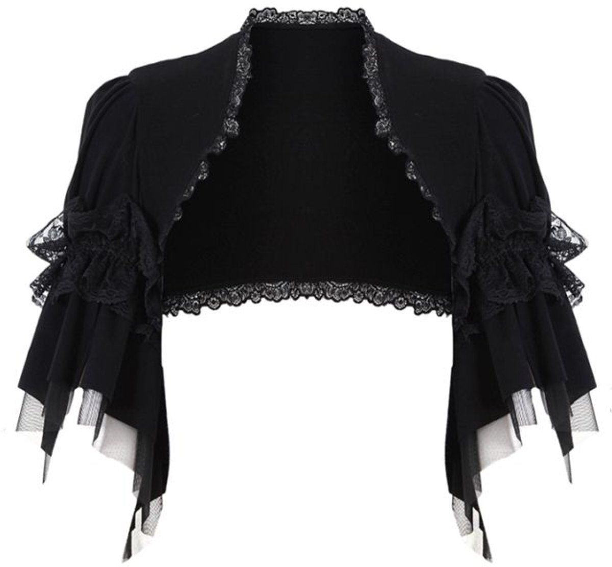 Dark In Love Capes en Ponchos -M- Black lolita kawaii Zwart