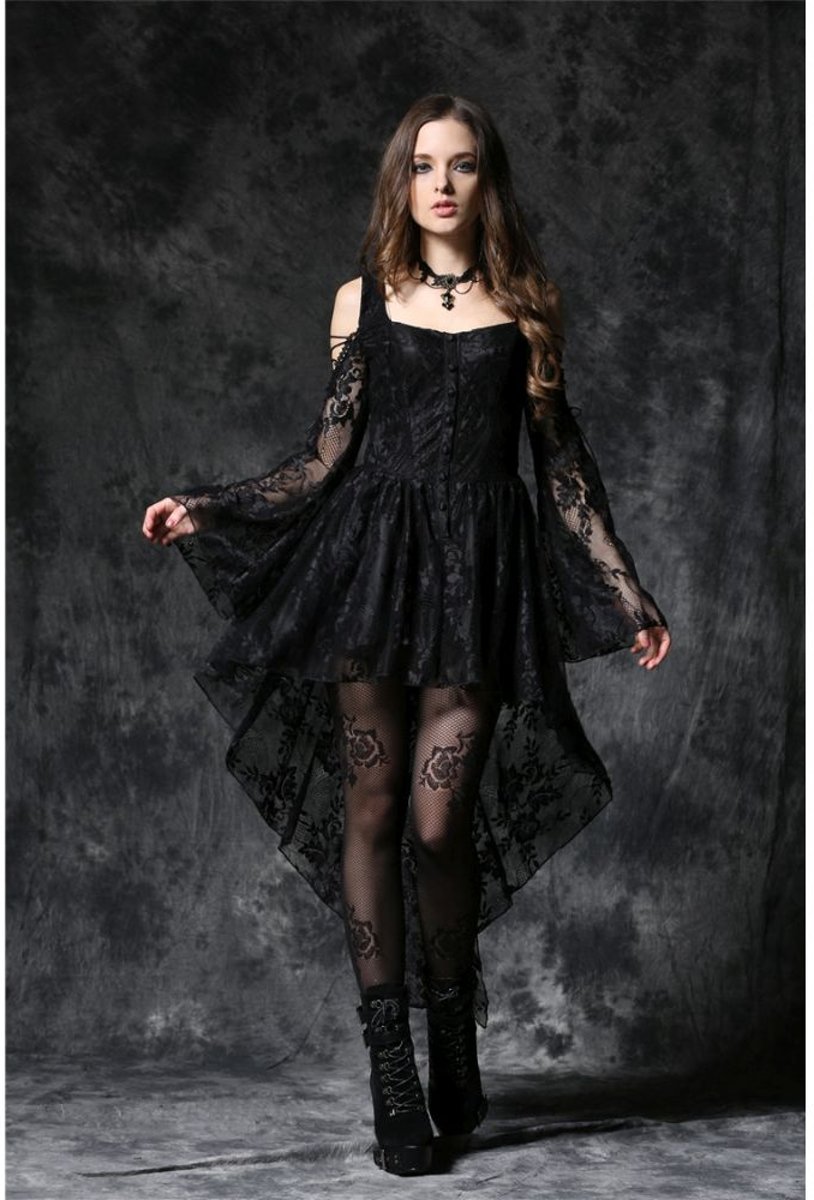 Dark In Love High low jurk -M- Gothic ghost Zwart