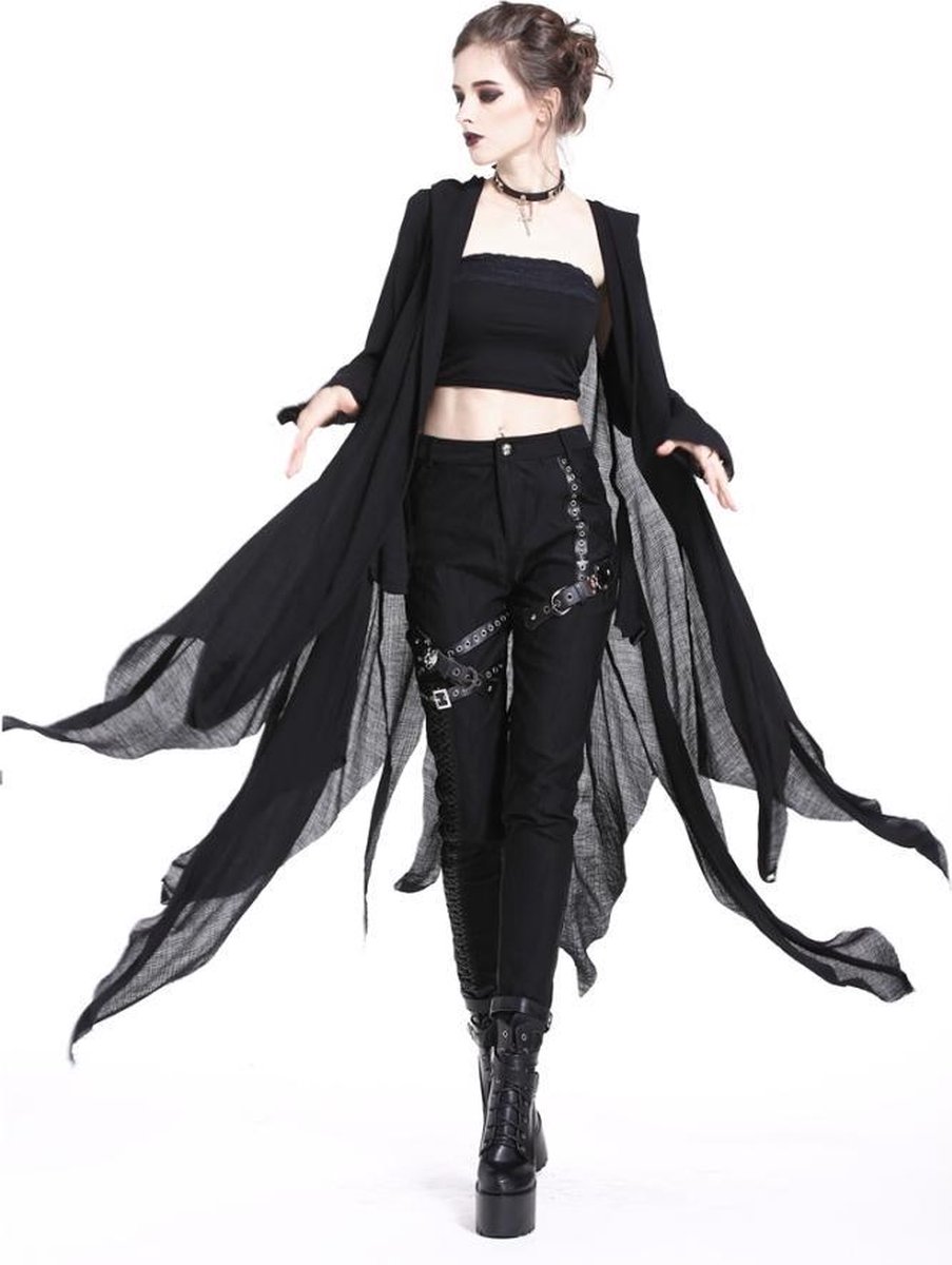 Dark In Love Jacket -L- Shredded Moon Shawl Zwart